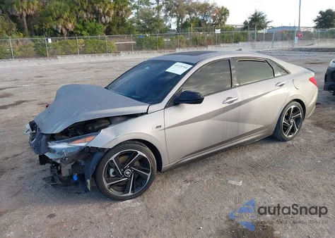 2023 Hyundai Elantra N Line из США, поврежденный, VIN KMHLR4AF2PU514170